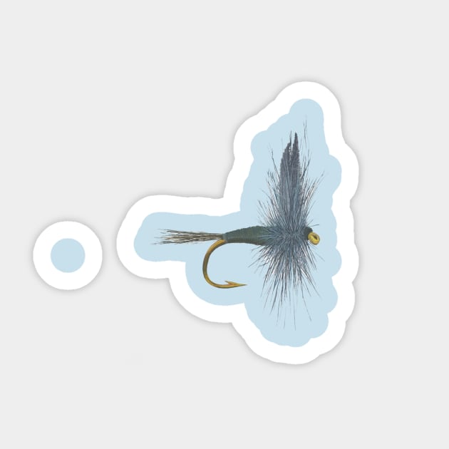 Dark Hendrickson Dry Fly Sticker by garrettsgardens